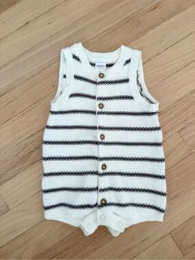 CARTER’S Striped Knit Baby Romper